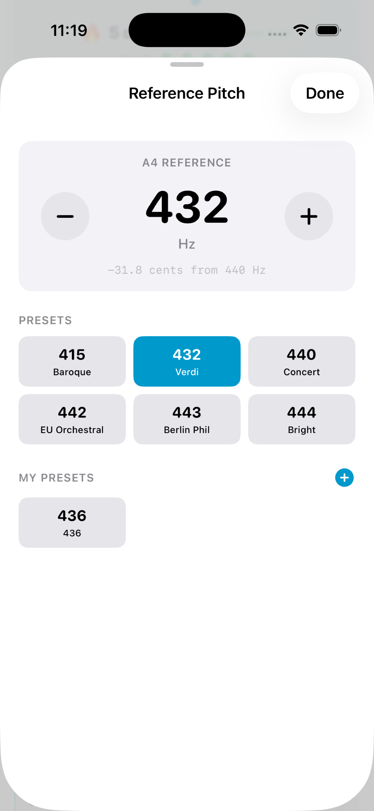 Reference Pitch Tuner